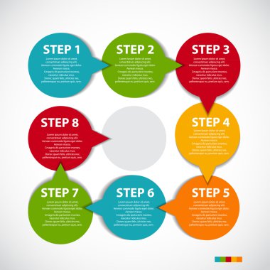 İş vektörü illüstrasyonu için bilgi şablonları. eps10