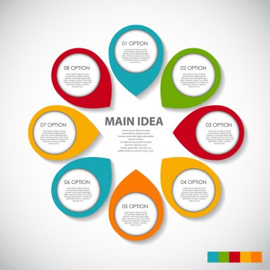 İş vektörü illüstrasyonu için bilgi şablonları. eps10