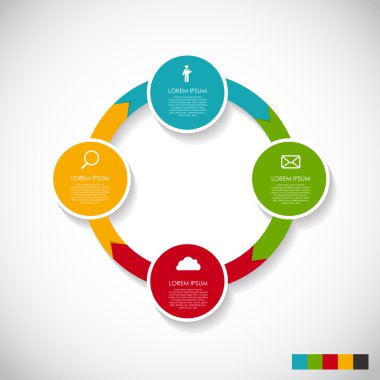 İş vektörü illüstrasyonu için bilgi şablonları. eps10