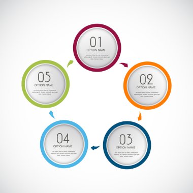 İş Vektörü İllüstrasyonu için Infographic Şablonları.