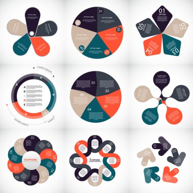 koleksiyon Infographic Şablonlar iş vektör çizim için
