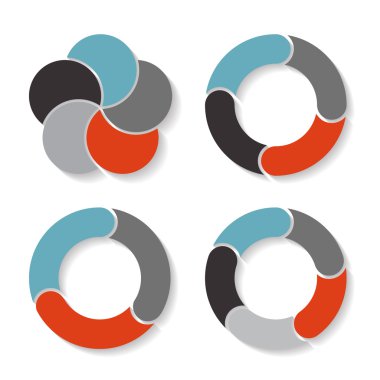 koleksiyon Infographic şablonlar için iş vektör illustra