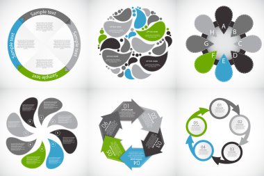 koleksiyon Infographic şablonlar için iş vektör illustra