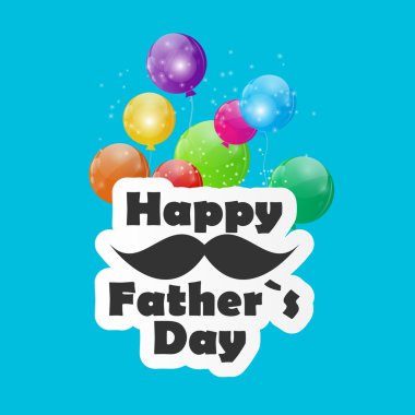 Mutlu baba gün Poster kartı vektör çizim