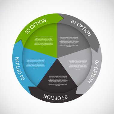 İş Vektörü İllüstrasyonu için Infographic Şablonları.