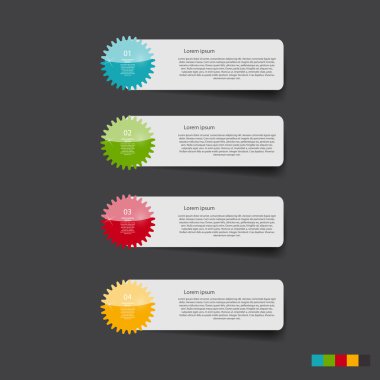 İş Vektörü İllüstrasyonu için Infographic Şablonları.