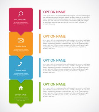 İş vektörü illüstrasyonu için bilgi şablonları. eps10