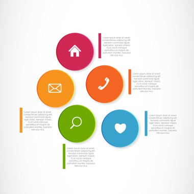 İş vektörü illüstrasyonu için bilgi şablonları. eps10