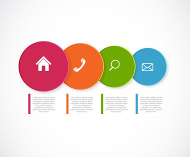 İş vektörü illüstrasyonu için bilgi şablonları. eps10