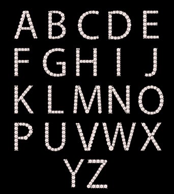 inci abc vektör çizim