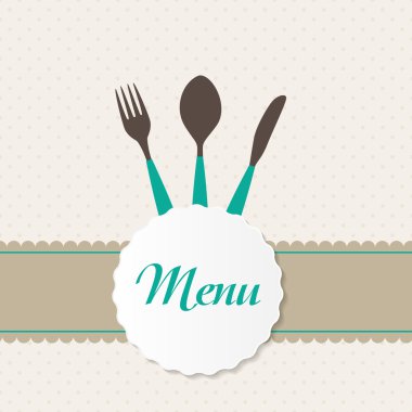 Çatal, kaşık ile arka plan Knifes sonunda. Vektör çizim