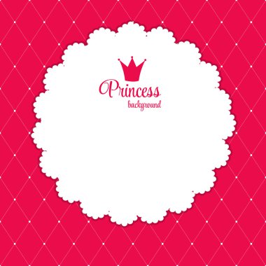 Prenses tacı arka plan vektör çizim.