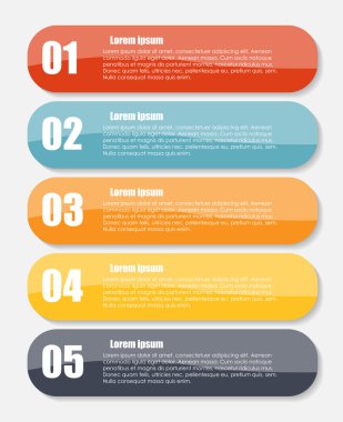 İş Vektörü İllüstrasyonu için Infographic Şablonları.