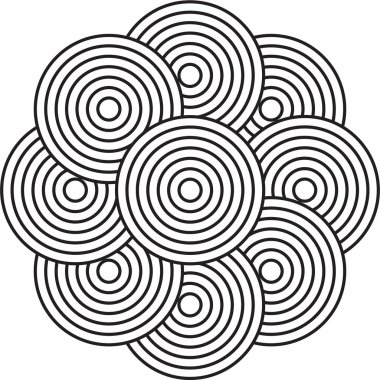 siyah-beyaz hipnotik arka plan. vektör çizim.