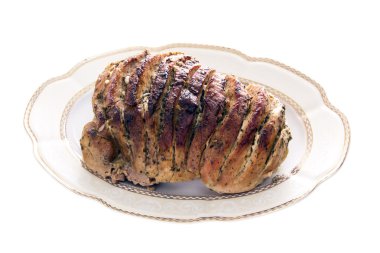 domuz, domuz eti beyaz zemin üzerine izole