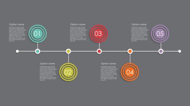 İş Vektörü İllüstrasyonu için Infographic Şablonları