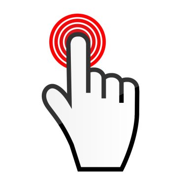 Mouse el imleci vektör çizim