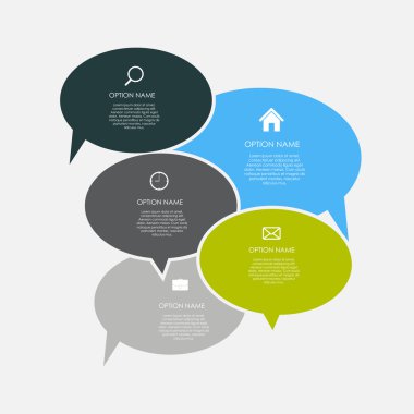 İş Vektörü İllüstrasyonu için Infographic Şablonları