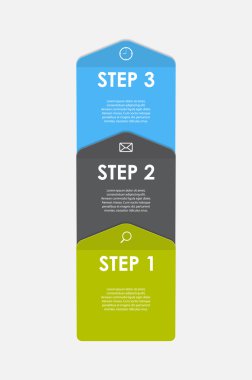 İş Vektörü İllüstrasyonu için Infographic Şablonları