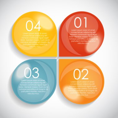 İş Vektörü İllüstrasyonu için Infographic Şablonları.