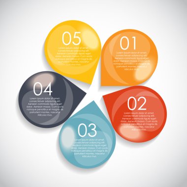 İş Vektörü İllüstrasyonu için Infographic Şablonları.