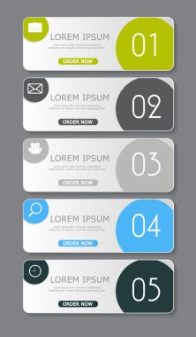 İş Vektörü İllüstrasyonu için Infographic Şablonları