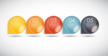 İş Vektörü İllüstrasyonu için Infographic Şablonları.