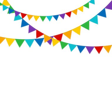 Bayrak Vektörü İllüstrasyonlu Parti Arkaplanı