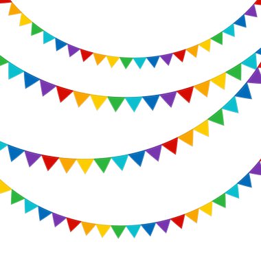 Bayrak Vektörü İllüstrasyonlu Parti Arkaplanı