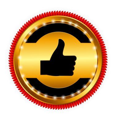 Kırmızı kurdele ile en iyi seçim etiket. Vektör çizim