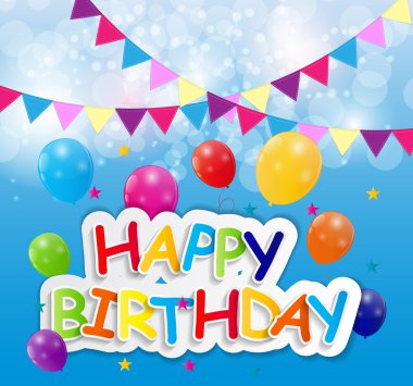 Bayrak Vektörü İllüstrasyonlu Parti Arkaplanı.