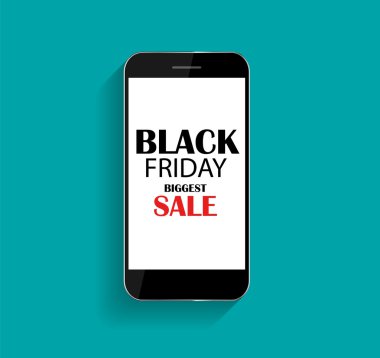 Kara Cuma satış simgesi vektör illüstrasyonu