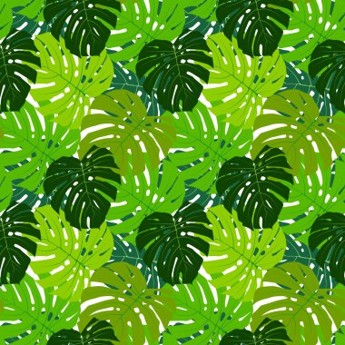 Palmiye yaprağı Dikişsiz desen arka plan vektör çizim