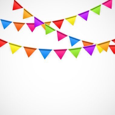 Bayrak Vektörü İllüstrasyonlu Parti Arkaplanı