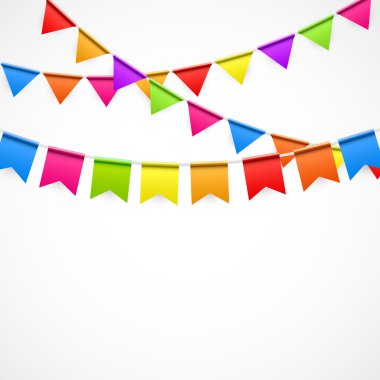 Bayrak Vektörü İllüstrasyonlu Parti Arkaplanı