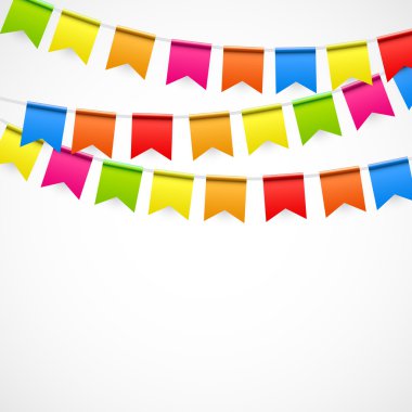 Bayrak Vektörü İllüstrasyonlu Parti Arkaplanı