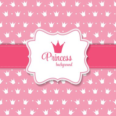 Prenses tacı arka plan vektör çizim.