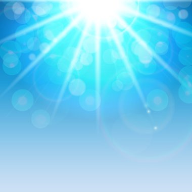 Doğal güneşli arka plan vektör çizim