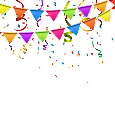 Bayrak Vektörü İllüstrasyonlu Parti Arkaplanı