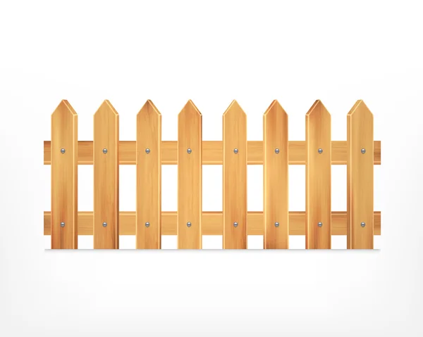 Realistic wooden fence — Stock Vector