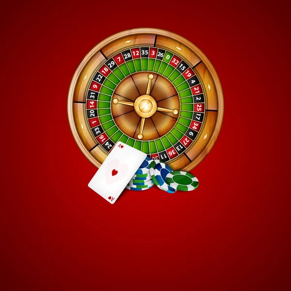 Chips et roulette — Image vectorielle