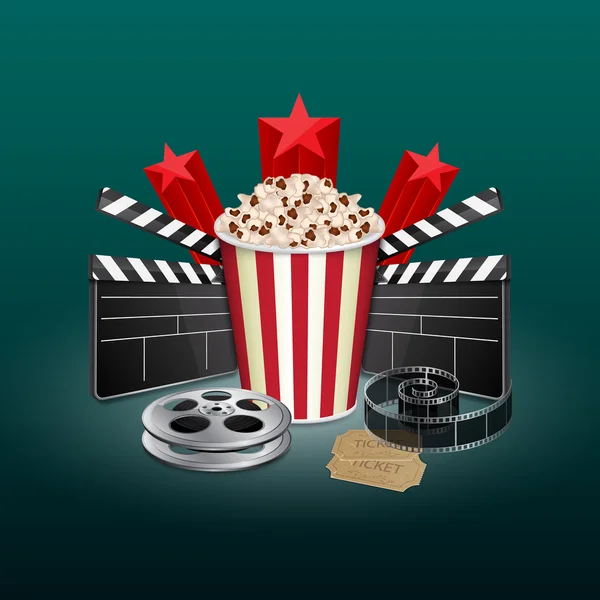 Filmstreifen mit Oldtimer-Ticket — Stockvektor