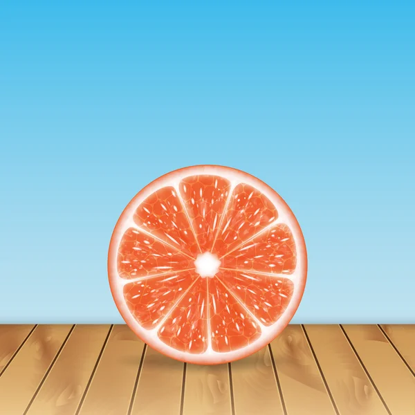 Rebanada de pomelo — Vector de stock