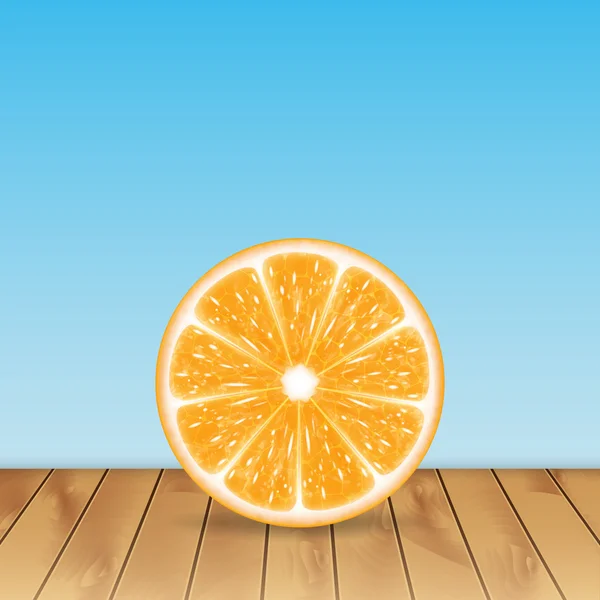 Rebanada naranja — Vector de stock