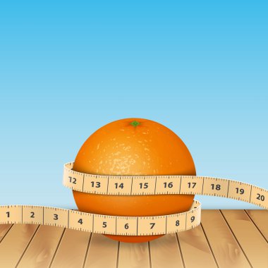 Orange and tape measure clipart