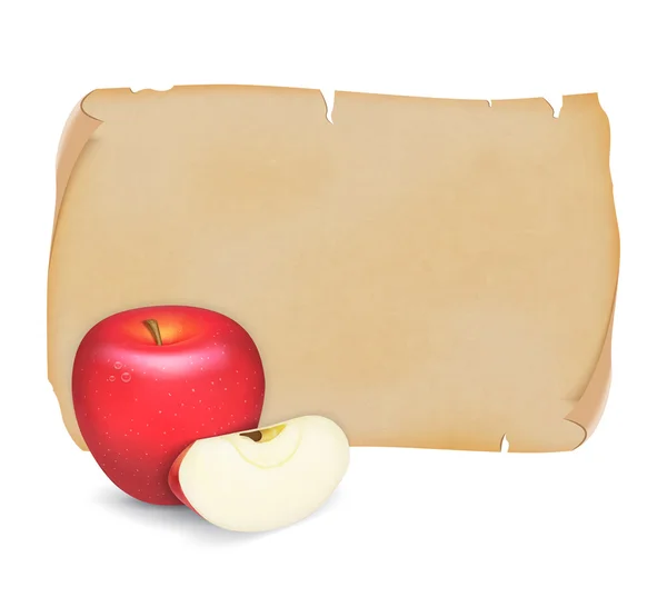 Червоне яблуко — стоковий вектор