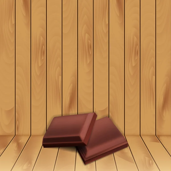 Stück Schokolade — Stockvektor