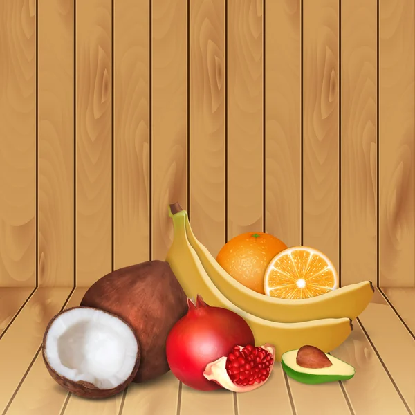 Frukter bakgrund — Stock vektor