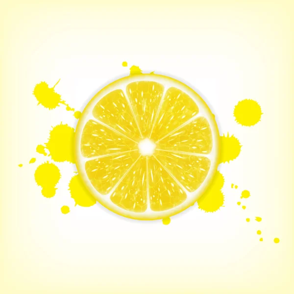 Lemon irisan - Stok Vektor