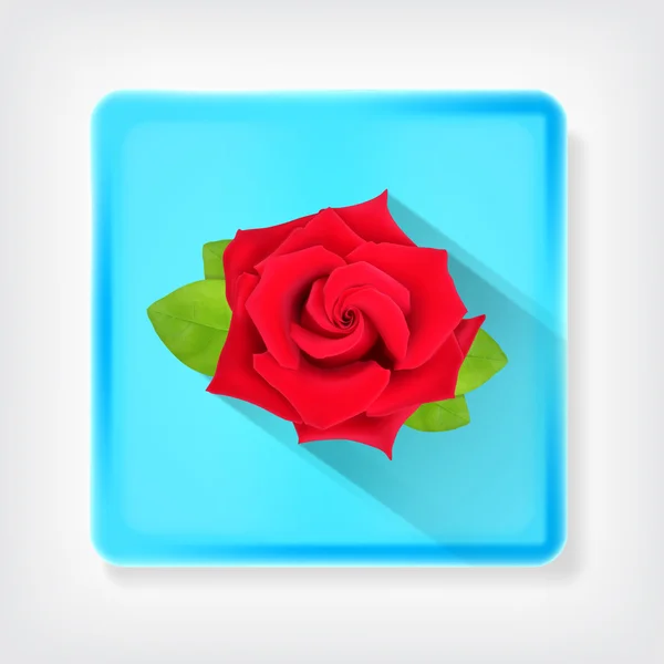 Red rose — Stock Vector